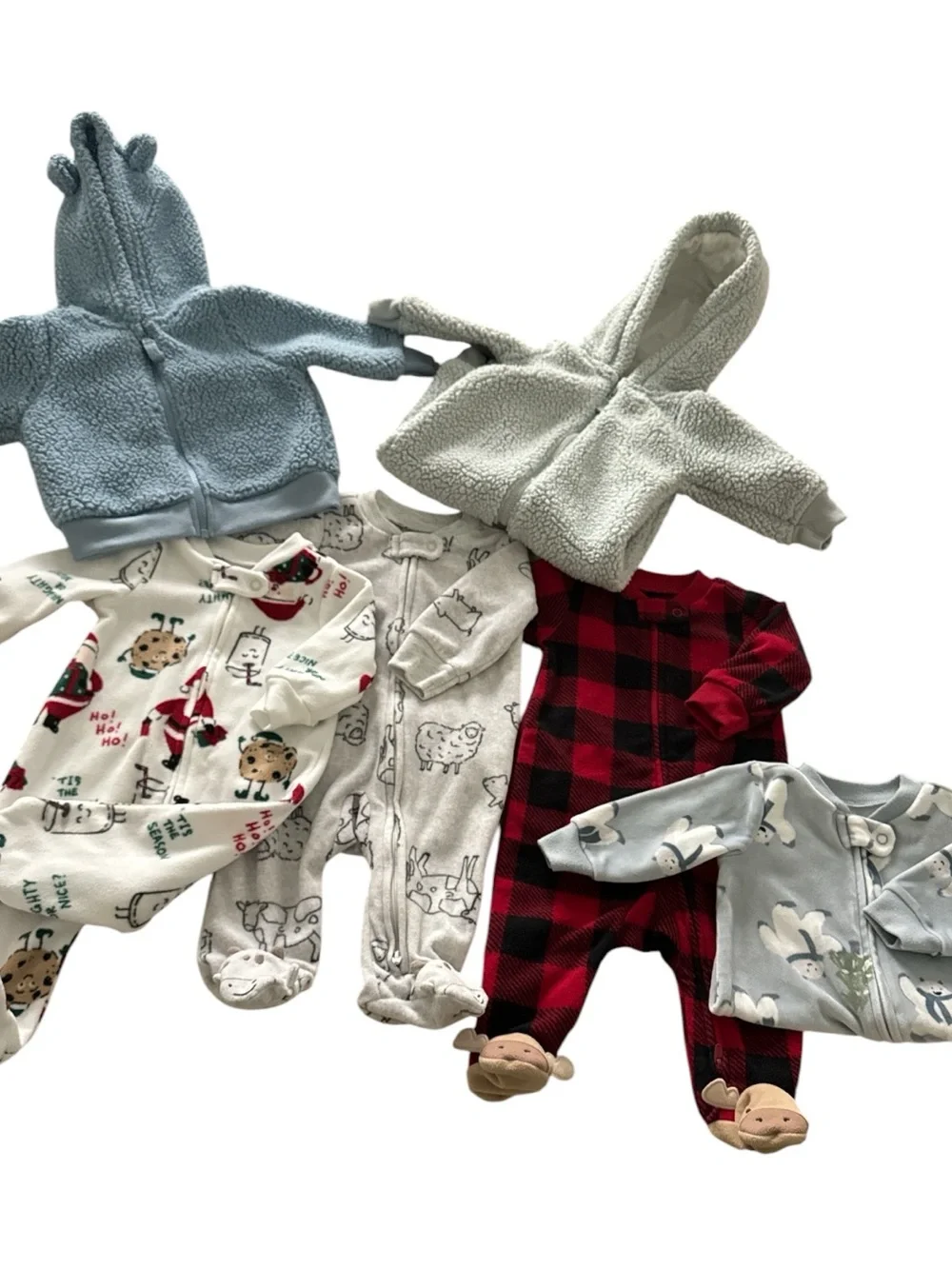 Carter’s Newborn Baby Bundle 7 Pc Pajamas Outfits 0-3M 3-6M‎ Zip Pullover
